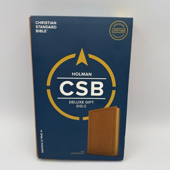 Holman CSB Deluxe Gift Bible Tan Leathertouch Gold Edges New 9781462749331 - Picture 11 of 13